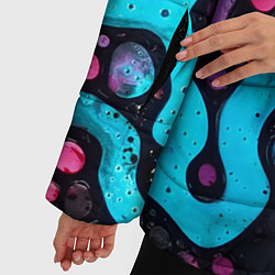 Куртка зимняя женская Цветные микроорганизмы, цвет: 3D-светло-серый — фото 2
