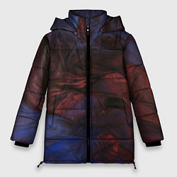 Куртка зимняя женская Тёмные переливающиеся волны с блёстками, цвет: 3D-светло-серый