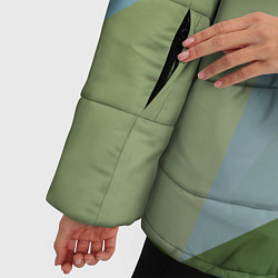 Куртка зимняя женская Геометрические соединения фигур, цвет: 3D-черный — фото 2