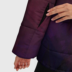Куртка зимняя женская Фиолетовый мазок, цвет: 3D-красный — фото 2