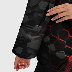 Куртка зимняя женская Взрыв объемных плит, цвет: 3D-черный — фото 2