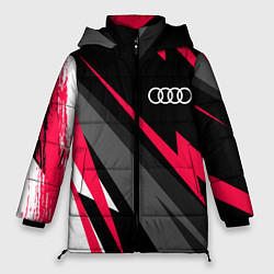 Куртка зимняя женская Audi fast lines, цвет: 3D-черный