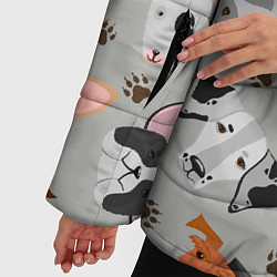Куртка зимняя женская Dog pattern color, цвет: 3D-черный — фото 2