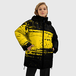 Куртка зимняя женская Желтое граффити, цвет: 3D-светло-серый — фото 2