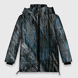 Куртка зимняя женская Тёмные листы стёкол, цвет: 3D-черный