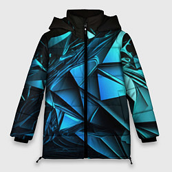 Куртка зимняя женская Объемные абстрактные элементы, цвет: 3D-черный