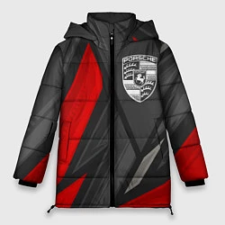 Куртка зимняя женская Porsche sports racing, цвет: 3D-черный