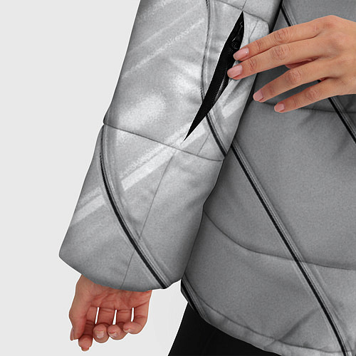 Женская зимняя куртка Металлическое покрытие / 3D-Черный – фото 5