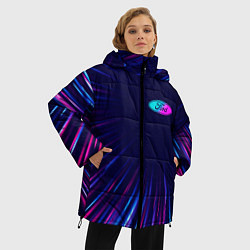 Куртка зимняя женская Ford neon speed lines, цвет: 3D-черный — фото 2