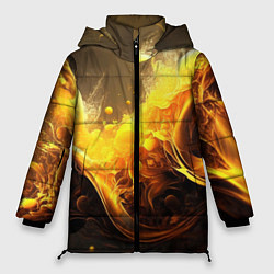 Куртка зимняя женская Золотые волны, цвет: 3D-красный