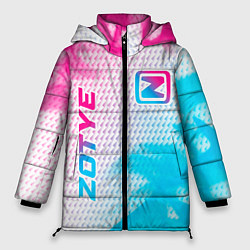 Куртка зимняя женская Zotye neon gradient style: надпись, символ, цвет: 3D-черный