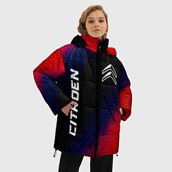 Куртка зимняя женская Citroen красный карбон, цвет: 3D-черный — фото 2