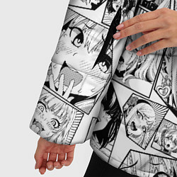 Куртка зимняя женская Anime hentai ahegao, цвет: 3D-черный — фото 2