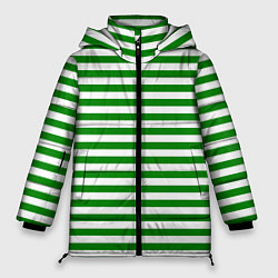 Куртка зимняя женская Тельняшка зеленая Пограничных войск, цвет: 3D-светло-серый