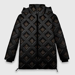 Куртка зимняя женская Геометрический узор, цвет: 3D-черный