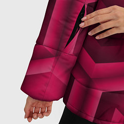 Куртка зимняя женская Многоугольник и куб, цвет: 3D-светло-серый — фото 2