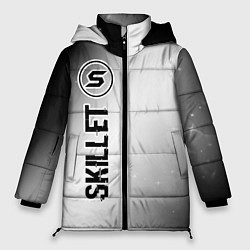 Куртка зимняя женская Skillet glitch на светлом фоне: по-вертикали, цвет: 3D-черный