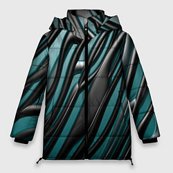 Куртка зимняя женская Подтеки, цвет: 3D-светло-серый