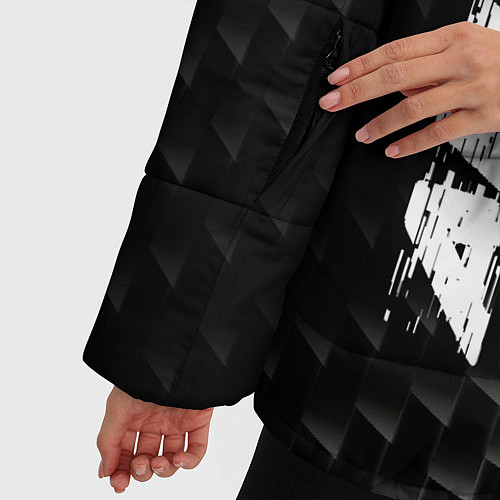 Женская зимняя куртка Audi карбоновый фон / 3D-Черный – фото 5