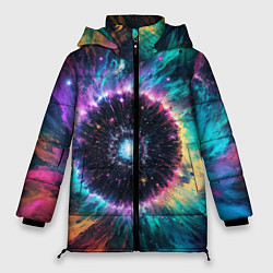 Куртка зимняя женская Астрономический пейзаж, цвет: 3D-черный