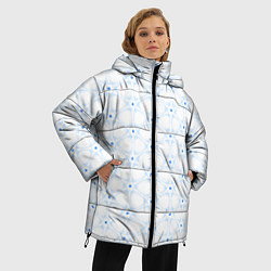 Куртка зимняя женская Ясна3 - Небесная структура светлый, цвет: 3D-светло-серый — фото 2