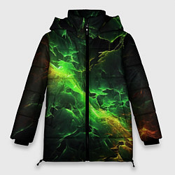 Куртка зимняя женская Зеленая молния, цвет: 3D-черный