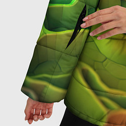 Куртка зимняя женская Песочная радужная текстура, цвет: 3D-черный — фото 2