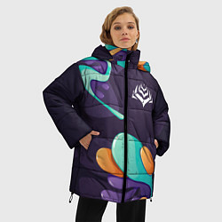 Куртка зимняя женская Warframe graffity splash, цвет: 3D-черный — фото 2