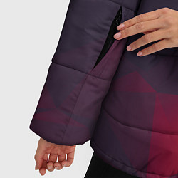 Куртка зимняя женская Полигональный узор, цвет: 3D-черный — фото 2