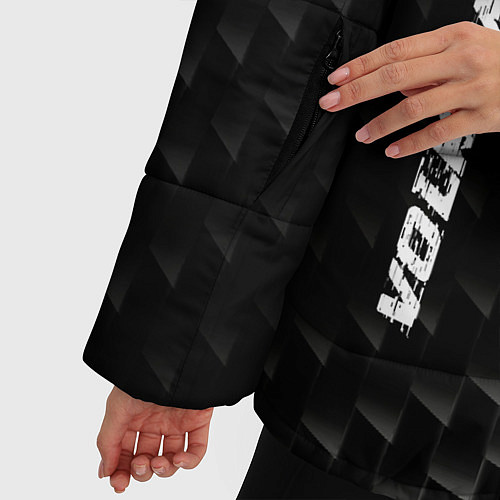 Женская зимняя куртка Volkswagen карбоновый фон / 3D-Черный – фото 5