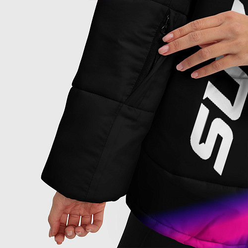 Женская зимняя куртка Suzuki speed lights / 3D-Черный – фото 5