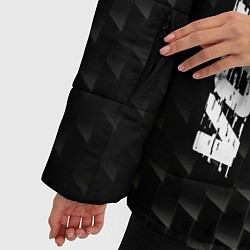 Куртка зимняя женская Volvo карбоновый фон, цвет: 3D-черный — фото 2