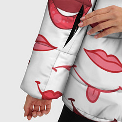 Куртка зимняя женская Сладкие губы, цвет: 3D-светло-серый — фото 2