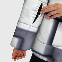 Куртка зимняя женская Объемные белые плиты, цвет: 3D-красный — фото 2