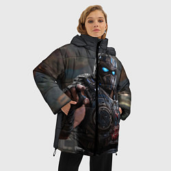 Куртка зимняя женская Gears of war Клейтон Кармайн, цвет: 3D-черный — фото 2