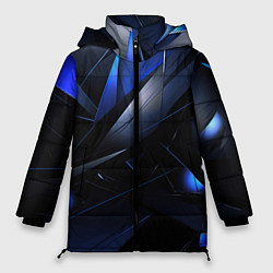 Куртка зимняя женская Blue black background, цвет: 3D-черный