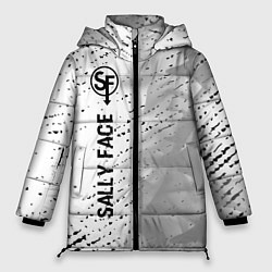 Куртка зимняя женская Sally Face glitch на светлом фоне: по-вертикали, цвет: 3D-черный