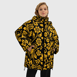 Куртка зимняя женская Золотая хохлома, цвет: 3D-светло-серый — фото 2