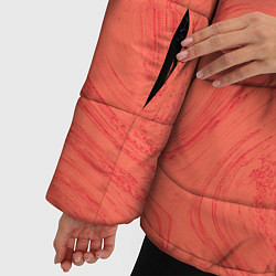 Куртка зимняя женская Абстракция коралловый, цвет: 3D-светло-серый — фото 2