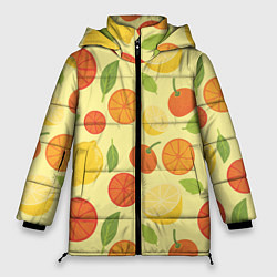 Куртка зимняя женская Цитрусовый рай, цвет: 3D-светло-серый