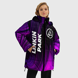 Куртка зимняя женская Linkin Park violet plasma, цвет: 3D-черный — фото 2