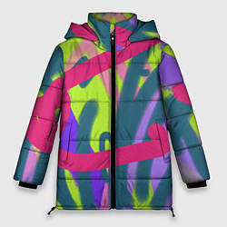 Куртка зимняя женская Цветастая графика, цвет: 3D-светло-серый