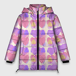 Куртка зимняя женская Нежные сердечки, цвет: 3D-светло-серый