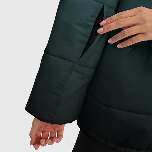 Женская зимняя куртка Градиент зелено-черный / 3D-Черный – фото 5