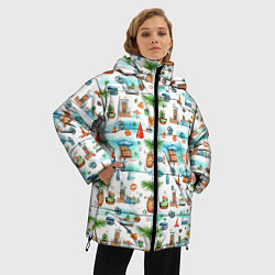 Куртка зимняя женская Летний микс, цвет: 3D-светло-серый — фото 2