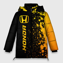 Куртка зимняя женская Honda - gold gradient: по-вертикали, цвет: 3D-черный