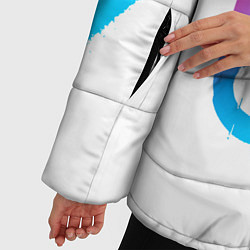 Куртка зимняя женская GTA neon gradient style: надпись, символ, цвет: 3D-черный — фото 2