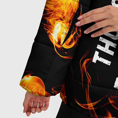 Женская зимняя куртка Thousand Foot Krutch и пылающий огонь / 3D-Черный – фото 5