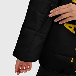 Куртка зимняя женская Asking Alexandria - gold gradient: по-вертикали, цвет: 3D-черный — фото 2