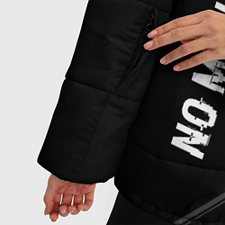 Куртка зимняя женская No Mans Sky glitch на темном фоне: надпись, символ, цвет: 3D-черный — фото 2